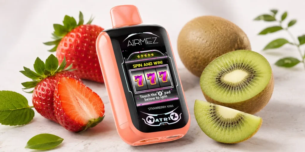 AIRMEZ MATRIX PRO 30000 zaciągnięć jednorazowy e papieros ekran dotykowy 2 i 1 dziesiątej cala z kiwi AIRMEZ MATRIX PRO 30000 zaciągnięć jednorazowy e papieros ekran dotykowy 2 i 1 dziesiątej cala z kiwi