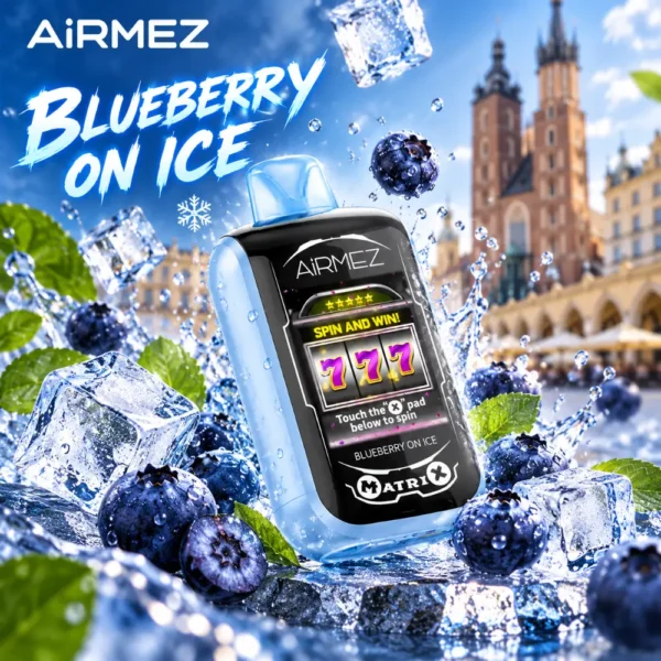 AIRMEZ Matrix Pro 30000 Blueberry On Ice – jednorazowy e papieros z borówkami i lodem
