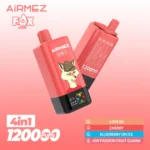 Airmez Fox 4in1 120000 zaciągnięć jednorazowy e papieros Love 66 wiśnia borówka lód kiwi marakuja gujawa