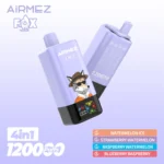 Airmez Fox 4in1 120000 zaciągnięć jednorazowy e papieros arbuz lód truskawka arbuz malina arbuz borówka malina