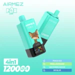 Airmez Fox 4in1 120000 zaciągnięć jednorazowy e papieros brzoskwinia lód różowa lemoniada arbuz lód Dr Blue