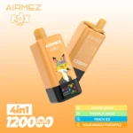 Airmez Fox 4in1 120000 zaciągnięć jednorazowy e papieros mango brzosk owoce tropikalne brzosk lód kwaśna mango ananas