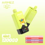 Airmez Fox 4in1 120000 zaciągnięć jednorazowy e papieros różowa lemoniada Passion Kiss owoce leśne trzy owoce leśne