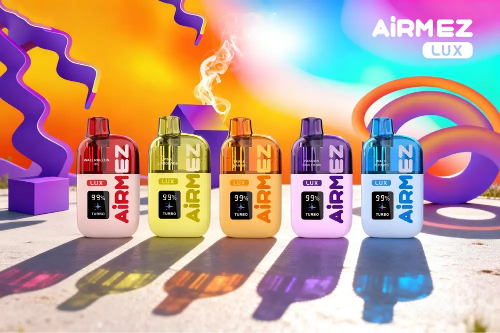 Airmez Lux 60000 zaciągnięć jednorazowy e papieros grafika produktu format poziomy widok Airmez Lux 60000 zaciągnięć jednorazowy e papieros grafika produktu format poziomy widok