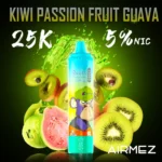 Airmez Tornado 25000 zaciągnięć jednorazowy e papieros kiwi marakuja gujawa