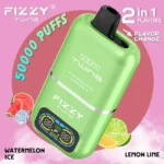 Fizzy Twins 50000 zaciągnięć jednorazowy e papieros arbuz lód i cytryna limonka