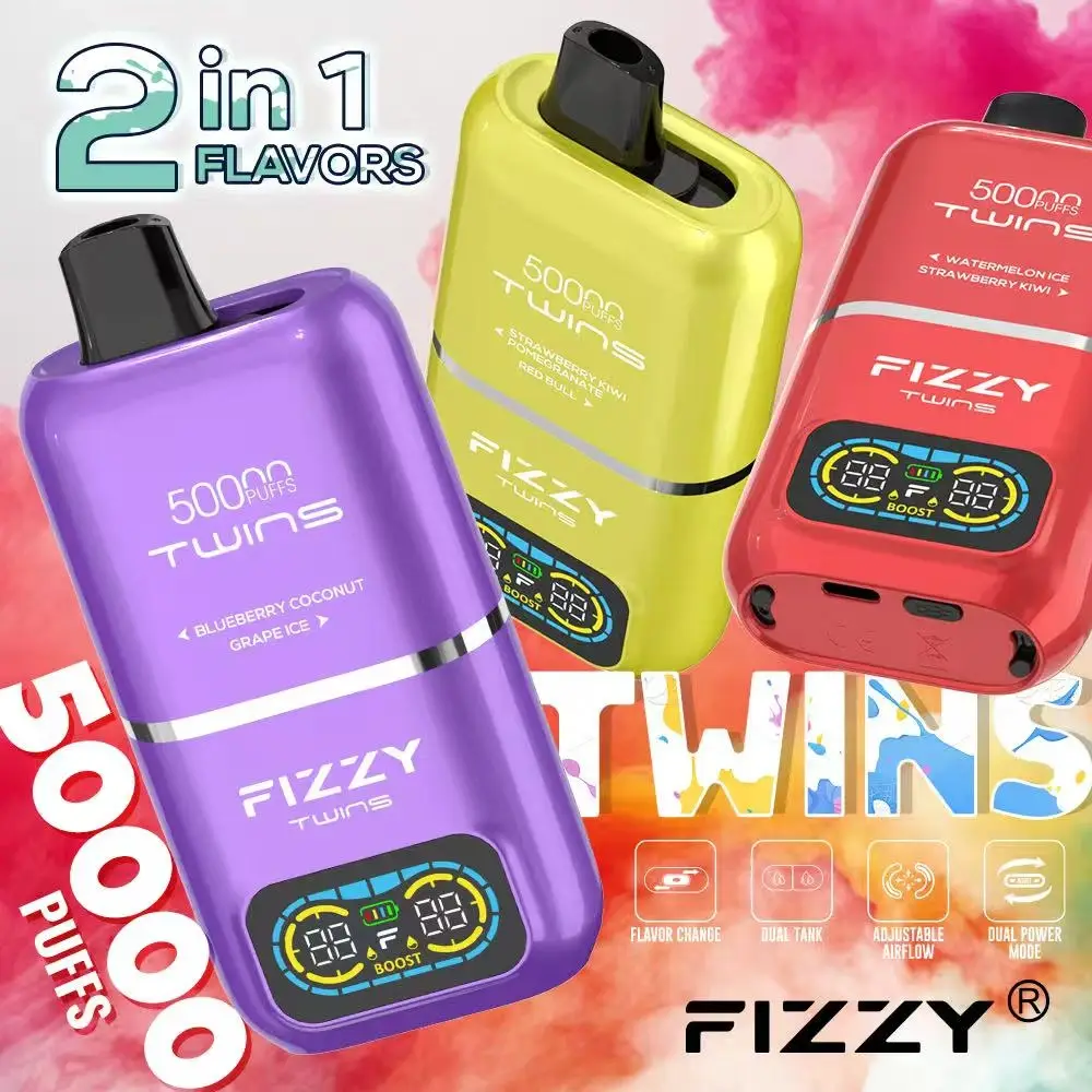 Fizzy Twins 50000 zaciągnięć jednorazowy e papieros grafika produktu format kwadratowy