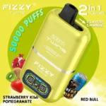 Fizzy Twins 50000 zaciągnięć jednorazowy e papieros truskawka kiwi granat i Red Bull