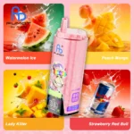 Fumot Eco 4in1 80000 zaciągnięć jednorazowy e papieros lód arb brzosk mang Lady Killer trusk Red Bull grafika kwadrat
