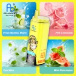 Fumot Eco 4in1 80000 zaciągnięć jednorazowy e papieros św ment mojito róż lemon chł mięta mięta arb kwadrat grafika