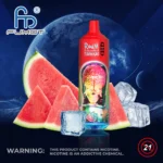 Fumot RandM Tornado 9000 zaciągnięć jednorazowy e papieros arbuz lód produkt i opakowanie format kwadratowy
