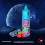 Fumot RandM Tornado 9000 zaciągnięć jednorazowy e papieros borówka malina produkt i opakowanie format kwadratowy