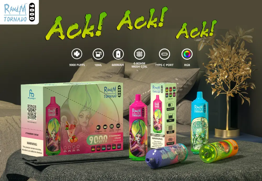 Fumot RandM Tornado 9000 zaciągnięć jednorazowy e papieros grafika produktu format poziomy Fumot RandM Tornado 9000 zaciągnięć jednorazowy e papieros grafika produktu format poziomy