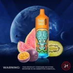 Fumot RandM Tornado 9000 zaciągnięć jednorazowy e papieros kiwi marakuja gujawa produkt i opakowanie format kwadratowy