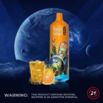 Fumot RandM Tornado 9000 zaciągnięć jednorazowy e papieros pomarańcza napój gazowany produkt i opakowanie kwadrat