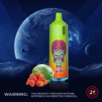 Fumot RandM Tornado 9000 zaciągnięć jednorazowy e papieros truskawka arbuz produkt i opakowanie format kwadratowy