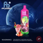 Fumot RandM Tornado 9000 zaciągnięć jednorazowy e papieros truskawka krem produkt i opakowanie format kwadratowy grafika