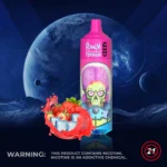 Fumot RandM Tornado 9000 zaciągnięć jednorazowy e papieros truskawka lód produkt i opakowanie format kwadratowy