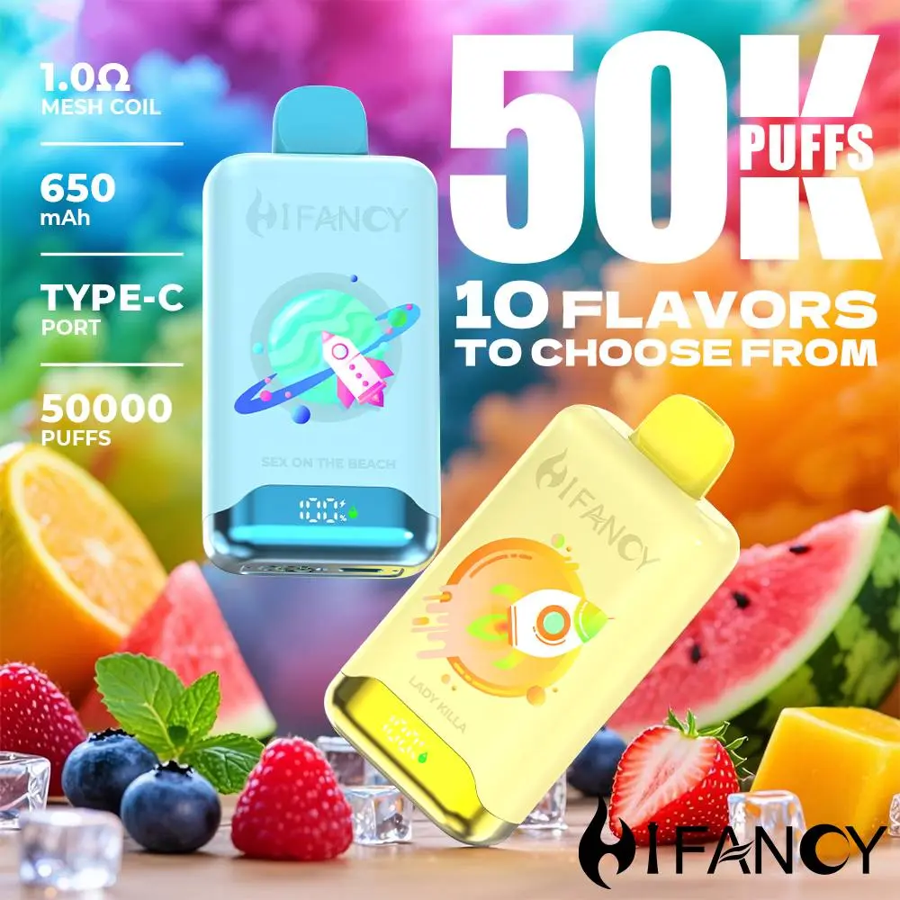 Hifancy Space 50000 zaciągnięć jednorazowy e papieros grafika produktu format kwadratowy grafika