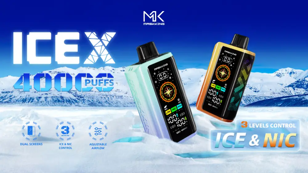 Maskking ICEX 40000 zaciągnięć jednorazowy e papieros grafika produktu format poziomy Maskking ICEX 40000 zaciągnięć jednorazowy e papieros grafika produktu format poziomy