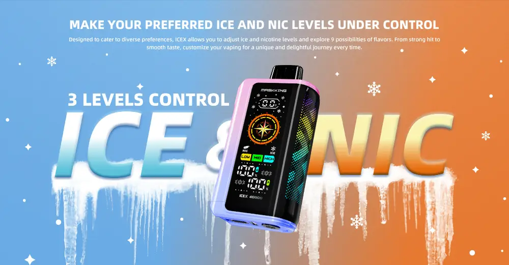 Maskking ICEX 40000 zaciągnięć jednorazowy e papieros parametry produktu grafika produktu format poziomy grafika Maskking ICEX 40000 zaciągnięć jednorazowy e papieros parametry produktu grafika produktu format poziomy grafika