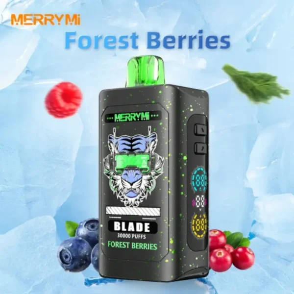 Merry Mi Blade 30000 zaciągnięć jednorazowy e papieros owoce leśne produkt bez tła format kwadratowy